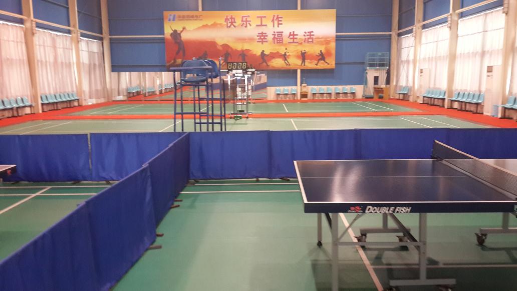 邯峰发电厂铺设羽毛球运动地板案例