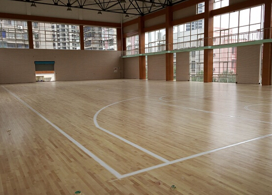 运动木地板--贵阳市第二实验中学安装案例